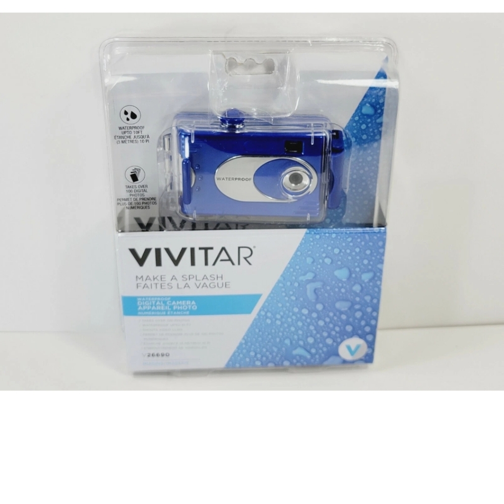 Vivitar Waterproof Digital Camera V26690 Blue NEW Sealed